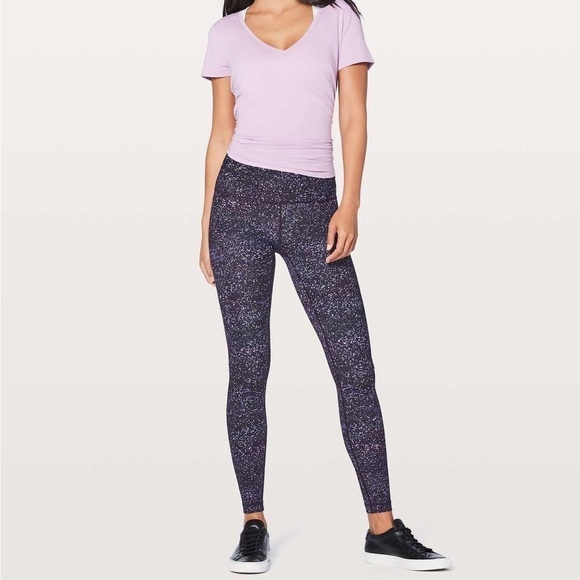 Lululemon Wunder Under Hi-Rise Tight 28" Crystalline Multi Galaxy Print Sz 4 - Picture 2 of 14